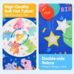Richtots premium Busy Board for Toddlers,Montessori Toys for Boys Girls 1 2 3 4 5 6 7 Year Old,Early Educational Activity Baby Sensory Toy,Autism Busy Book Travel Toys for Kids (Dinosaur Birthday) - Image 5