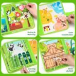 Richtots Premium Busy Book for Toddlers 1-3: Busy Board for 1 Year Old Montessori Toys, Quiet Books Toddler Activity Board, Educational Sensory Toys Birthday Gift for Girls Boys, Travel Toy for Toddlers 2-4 Plane Car - Image 5