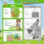 Richtots Premium Busy Book for Toddlers 1-3: Busy Board for 1 Year Old Montessori Toys, Quiet Books Toddler Activity Board, Educational Sensory Toys Birthday Gift for Girls Boys, Travel Toy for Toddlers 2-4 Plane Car - Image 3
