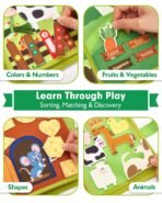 Richtots premium Montessori Busy Book for Toddlers 1-3 Years | Farm Theme Felt Sensory Activity Book for Kids | Fine Motor Skills, Learning & Travel Toy | Educational Gift for Boys & Girls - Image 6
