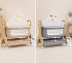 Richtots Premium Wooden Electric Baby Swing Cradle with Remote Control, Bluetooth Connectivity, 5-Speed Swing & Mosquito Net - Image 2
