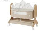 Richtots Premium Wooden Electric Baby Cradle with Remote Control, Bluetooth Music, 5-Speed Swing & Mosquito Net – Bedside Sleeper with Storage Basket - Image 2
