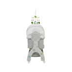 Richtots Premium Wooden Manual Baby Cradle with Bedside Opening, Mosquito Net, Storage Basket & Wheels - Image 5