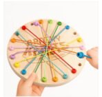Richtots 2-in-1 Magnetic Chess & Rope Puzzle Wooden Educational Toy for Kids 3+ Years - Image 3