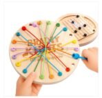 Richtots 2-in-1 Magnetic Chess & Rope Puzzle Wooden Educational Toy for Kids 3+ Years - Image 6