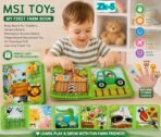 Richtots Premium Busy Book for Toddlers 1-3: Busy Board for 1 Year Old Montessori Toys, Quiet Books Toddler Activity Board, Educational Sensory Toys Birthday Gift for Girls Boys, Travel Toy for Toddlers 2-4 Plane Car
