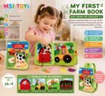 Richtots premium Montessori Busy Book for Toddlers 1-3 Years | Farm Theme Felt Sensory Activity Book for Kids | Fine Motor Skills, Learning & Travel Toy | Educational Gift for Boys & Girls