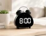 Premium Electronic Led Alarm Digital Alarm Clock Tabletop Clock for Indoor Kids Room White | Alarm Clocks | Clocks | Home Dacor| Home & Garden Black/White - Image 6