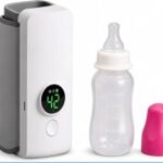 Premium Portable Baby Bottle Warmer with Digital Display, Rechargeable Milk Warmer & Food Heater, Fast Heating & Thawing, BPA-Free, Travel Friendly Bottle Heater for Breast Milk & Formula