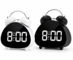 Premium Electronic Led Alarm Digital Alarm Clock Tabletop Clock for Indoor Kids Room White | Alarm Clocks | Clocks | Home Dacor| Home & Garden Black/White