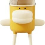 Click to see full view Premium Mobile Duck Waste Bin with Flip Dome Lid & 360° Swivel Wheels – Cute Kawaii Rolling Trash Can with Removable Inner Bucket for Kids Room, Nursery, Bedroom & Home Office Decor