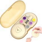 Premium Child Nail Filer Electric Gentle Care Grinder Clippers Grooming Kit Set Infant Nail Trimmer Electric Care Set Clippers Storage Case Grinding for Tot Kids Adults Toenails Fingernails Home