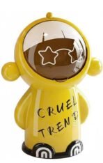 Premium Small Tabletop Trash Bin with Lid Compact & Space-Saving Cartoon Desktop Trash Can Trendy Design Cute Character Rubbish Bin for Students, Kids, Office Random Colour