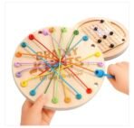 Premium 2in1 Wooden Magnetic Chess & Wooden Rope Brain Teaser Puzzle for Kids & Adults, Untie Knot Logic Challenge Game, Colorful String Puzzle Board, IQ Thinking & Problem Solving Toy - Image 5