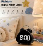Premium Electronic Led Alarm Digital Alarm Clock Tabletop Clock for Indoor Kids Room White | Alarm Clocks | Clocks | Home Dacor| Home & Garden Black/White - Image 5