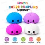 Richtots Premium Mystery Dumpling Squishy Blind, Slow Rising Dumpling Squishy Toy, Soft Scented Stress Relief Squishies, Surprise Collectible Fidget Toy for Kids & Adults (Pack of-1) - Image 2