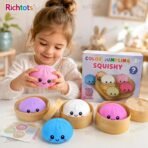 Richtots Premium Mystery Dumpling Squishy Blind, Slow Rising Dumpling Squishy Toy, Soft Scented Stress Relief Squishies, Surprise Collectible Fidget Toy for Kids & Adults (Pack of-1) - Image 4